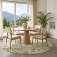 thumbnail image 1 of Addison Rugs Mayfield Premium Machine Washable Transitional Modern Aloe Round Rug, 8' x 8', 1 of 6