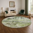 thumbnail image 1 of Addison Rugs Mayfield Premium Machine Washable Transitional Modern Aloe Round Rug, 8' x 8', 1 of 6