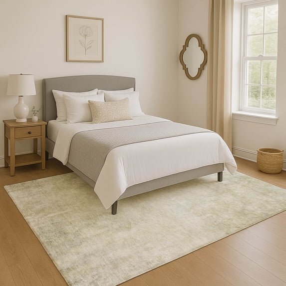 Addison Rugs Mayfield Premium Machine Washable Transitional Modern Beige Rectangle Rug, 10' x 14'