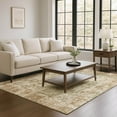 thumbnail image 1 of Addison Rugs Mayfield Premium Machine Washable Transitional Modern Beige Rectangle Rug, 3' X 5' Machine Washable Transitional Modern Beige Oversized Sherpa Throw Blanket, 1 of 7