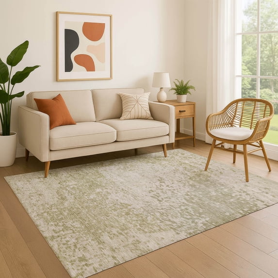 Addison Rugs Mayfield Premium Machine Washable Transitional Modern Beige Rectangle Rug, 9' x 12'