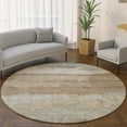 thumbnail image 1 of Addison Rugs Mayfield Premium Machine Washable Transitional Modern Beige Round Rug, 8' x 8', 1 of 6
