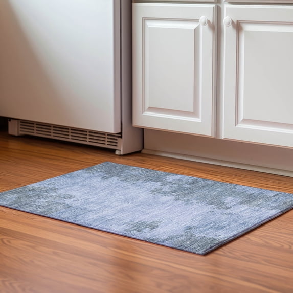 Addison Rugs Mayfield Premium Machine Washable Transitional Modern Blue Rectangle Rug, 1'8" x 2'6"