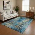 thumbnail image 1 of Addison Rugs Mayfield Premium Machine Washable Transitional Modern Blue Rectangle Rug, 3' x 5', 1 of 7