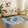 thumbnail image 1 of Addison Rugs Mayfield Premium Machine Washable Transitional Modern Blue Rectangle Rug, 3' x 5', 1 of 7