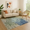 thumbnail image 1 of Addison Rugs Mayfield Premium Machine Washable Transitional Modern Blue Rectangle Rug, 3' x 5', 1 of 7
