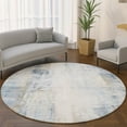 thumbnail image 1 of Addison Rugs Mayfield Premium Machine Washable Transitional Modern Blue Round Rug, 8' x 8', 1 of 6