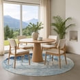 thumbnail image 1 of Addison Rugs Mayfield Premium Machine Washable Transitional Modern Blue Round Rug, 8' x 8', 1 of 6