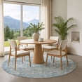 thumbnail image 1 of Addison Rugs Mayfield Premium Machine Washable Transitional Modern Blue Round Rug, 8' x 8', 1 of 6