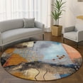 thumbnail image 1 of Addison Rugs Mayfield Premium Machine Washable Transitional Modern Copper Round Rug, 8' x 8', 1 of 6