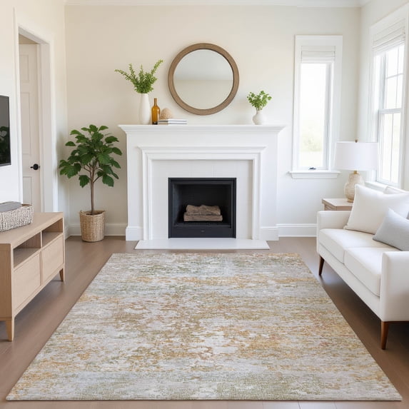 Addison Rugs Mayfield Premium Machine Washable Transitional Modern Coral Rectangle Rug, 3' x 5'