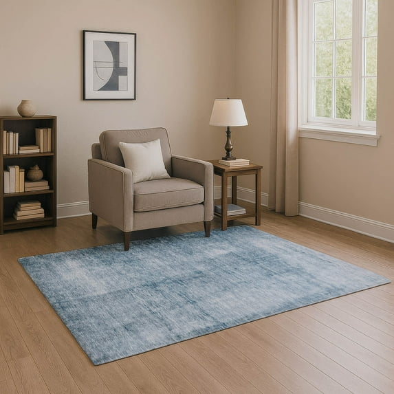 Addison Rugs Mayfield Premium Machine Washable Transitional Modern Denim Rectangle Rug, 3' x 5'