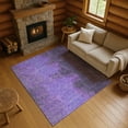thumbnail image 1 of Addison Rugs Mayfield Premium Machine Washable Transitional Modern Eggplant Rectangle Rug, 8' x 10', 1 of 7