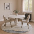 thumbnail image 1 of Addison Rugs Mayfield Premium Machine Washable Transitional Modern Gold Round Rug, 8' x 8', 1 of 6