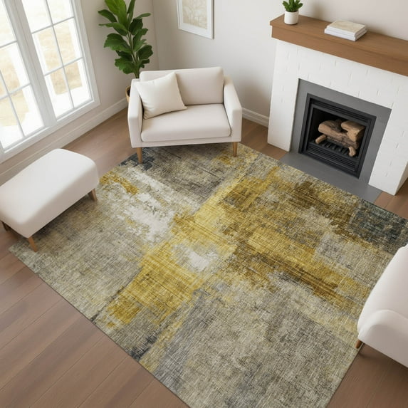 Addison Rugs Mayfield Premium Machine Washable Transitional Modern Granite Rectangle Rug, 9' x 12'