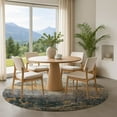 thumbnail image 1 of Addison Rugs Mayfield Premium Machine Washable Transitional Modern Gray Round Rug, 8' x 8', 1 of 6