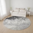 thumbnail image 1 of Addison Rugs Mayfield Premium Machine Washable Transitional Modern Gray Round Rug, 8' x 8', 1 of 6