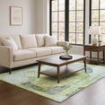 thumbnail image 1 of Addison Rugs Mayfield Premium Machine Washable Transitional Modern Green Rectangle Rug, 8' X 10' Machine Washable Transitional Modern Green Oversized Sherpa Throw Blanket, 1 of 7