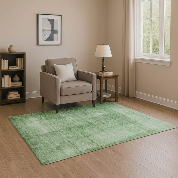Addison Rugs Mayfield Premium Machine Washable Transitional Modern Green Rectangle Rug, 8' x 10'