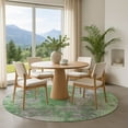 thumbnail image 1 of Addison Rugs Mayfield Premium Machine Washable Transitional Modern Green Round Rug, 8' x 8', 1 of 6