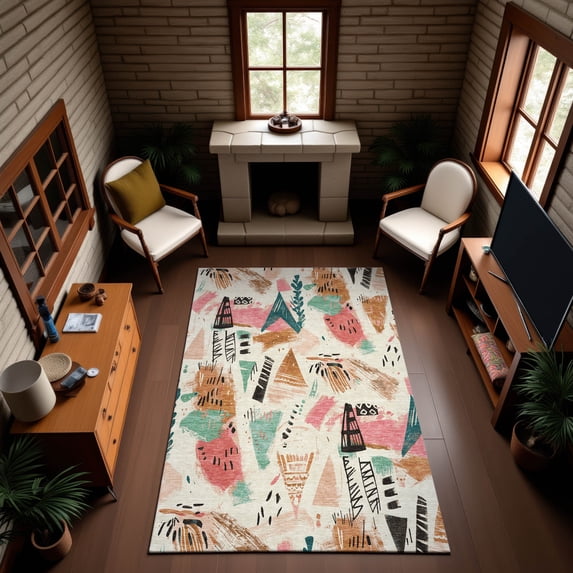 Addison Rugs Mayfield Premium Machine Washable Transitional Modern Ivory Rectangle Rug, 9' x 12'