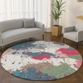 thumbnail image 1 of Addison Rugs Mayfield Premium Machine Washable Transitional Modern Ivory Round Rug, 8' x 8', 1 of 6