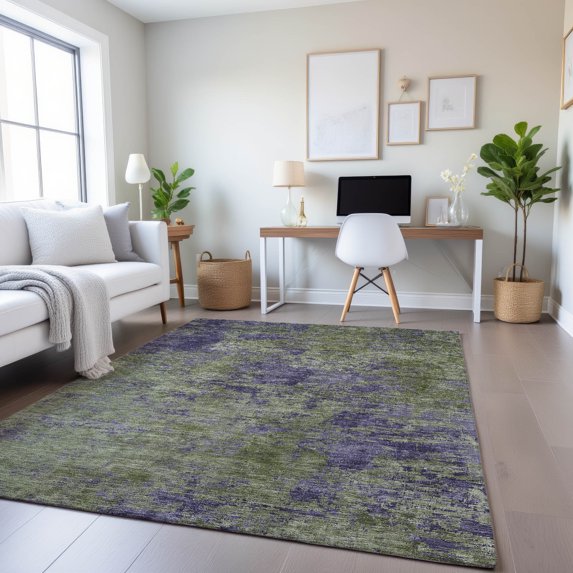 Addison Rugs Mayfield Premium Machine Washable Transitional Modern Olive Rectangle Rug, 8' x 10'