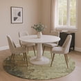 thumbnail image 1 of Addison Rugs Mayfield Premium Machine Washable Transitional Modern Olive Round Rug, 8' x 8', 1 of 6