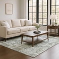 thumbnail image 1 of Addison Rugs Mayfield Premium Machine Washable Transitional Modern Pewter Rectangle Rug, 3' X 5' Machine Washable Transitional Modern Pewter Oversized Sherpa Throw Blanket, 1 of 7