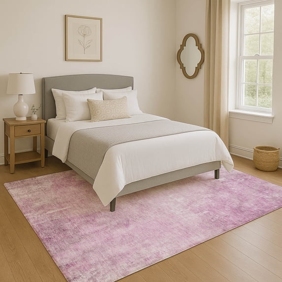 Addison Rugs Mayfield Premium Machine Washable Transitional Modern Pink Rectangle Rug, 2'6" x 3'10"