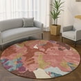 thumbnail image 1 of Addison Rugs Mayfield Premium Machine Washable Transitional Modern Pink Round Rug, 8' x 8', 1 of 6