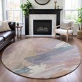 thumbnail image 1 of Addison Rugs Mayfield Premium Machine Washable Transitional Modern Pink Round Rug, 8' x 8', 1 of 5