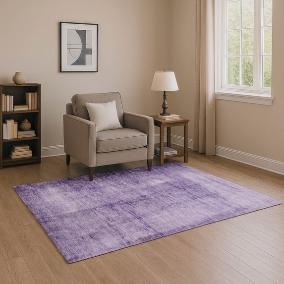 Addison Rugs Mayfield Premium Machine Washable Transitional Modern Purple Rectangle Rug, 10' x 14'