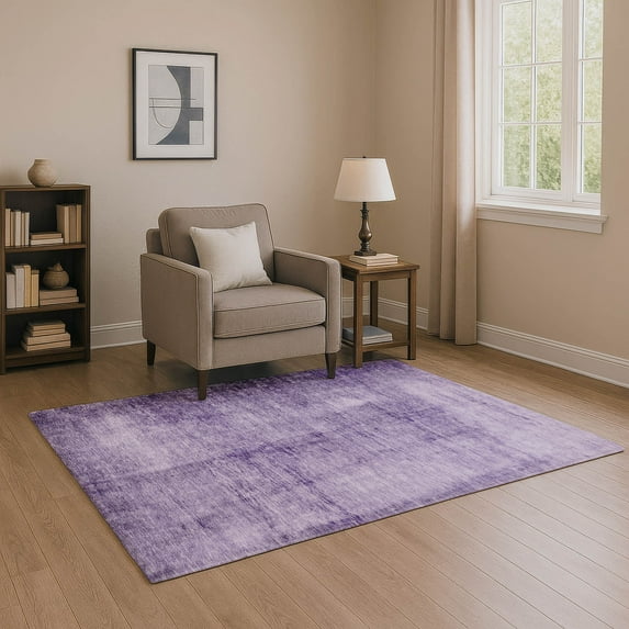 Addison Rugs Mayfield Premium Machine Washable Transitional Modern Purple Rectangle Rug, 8' x 10'