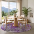 thumbnail image 1 of Addison Rugs Mayfield Premium Machine Washable Transitional Modern Purple Round Rug, 8' x 8', 1 of 6