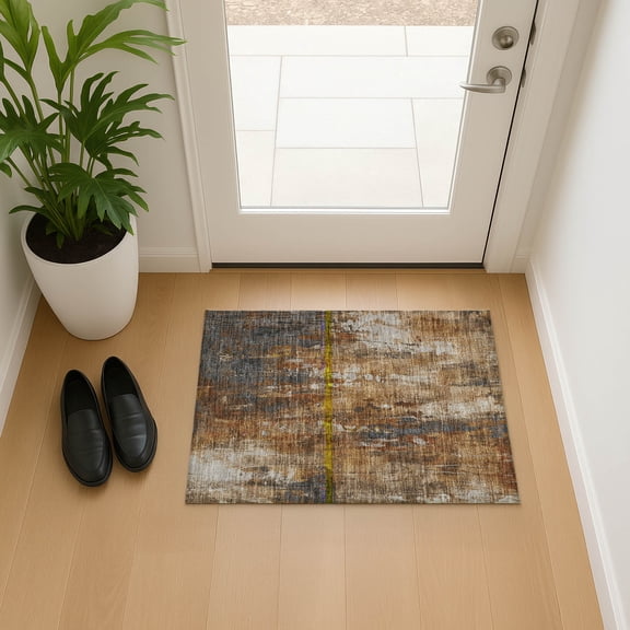 Addison Rugs Mayfield Premium Machine Washable Transitional Modern Rust Rectangle Rug, 1'8" X 2'6" Machine Washable Transitional Modern Rust Oversized Sherpa Throw Blanket