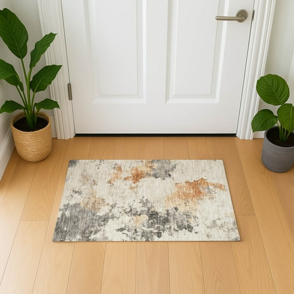 Addison Rugs Mayfield Premium Machine Washable Transitional Modern Rust Rectangle Rug, 1'8" x 2'6"