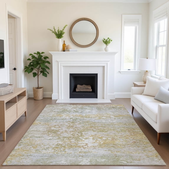 Addison Rugs Mayfield Premium Machine Washable Transitional Modern Sage Rectangle Rug, 5' x 7'6"