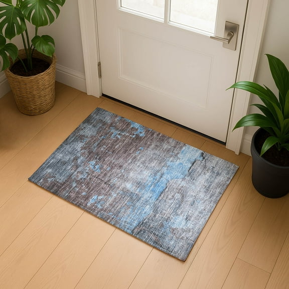 Addison Rugs Mayfield Premium Machine Washable Transitional Modern Sky Rectangle Rug, 1'8" x 2'6"