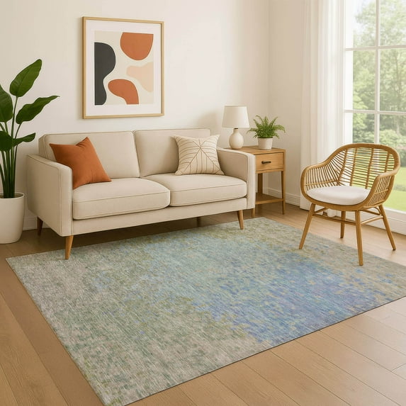 Addison Rugs Mayfield Premium Machine Washable Transitional Modern Sky Rectangle Rug, 2'6" x 3'10"