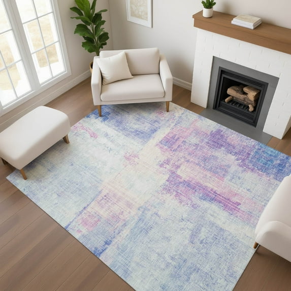 Addison Rugs Mayfield Premium Machine Washable Transitional Modern Sky Rectangle Rug, 3' x 5'