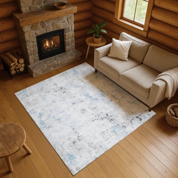 Addison Rugs Mayfield Premium Machine Washable Transitional Modern Sky Rectangle Rug, 8' x 10'
