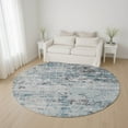 thumbnail image 1 of Addison Rugs Mayfield Premium Machine Washable Transitional Modern Sky Round Rug, 8' x 8', 1 of 6