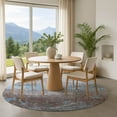 thumbnail image 1 of Addison Rugs Mayfield Premium Machine Washable Transitional Modern Sky Round Rug, 8' x 8', 1 of 6