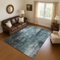 thumbnail image 1 of Addison Rugs Mayfield Premium Machine Washable Transitional Modern Teal Rectangle Rug, 10' X 14' Machine Washable Transitional Modern Teal Oversized Sherpa Throw Blanket, 1 of 7
