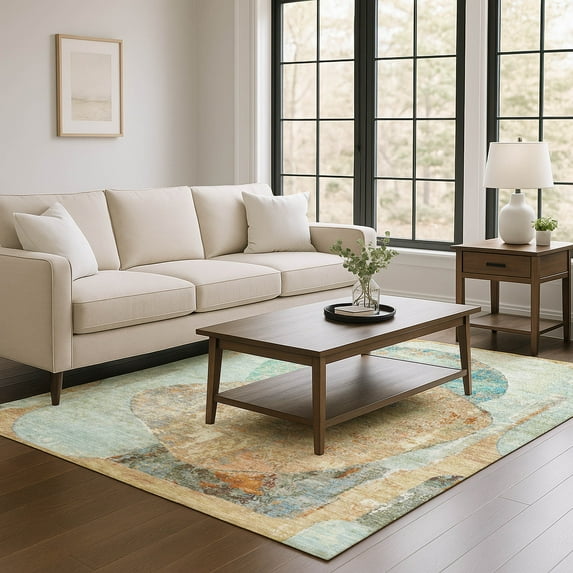Addison Rugs Mayfield Premium Machine Washable Transitional Modern Teal Rectangle Rug, 10' X 14' Machine Washable Transitional Modern Teal Oversized Sherpa Throw Blanket