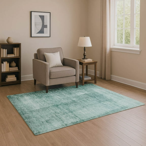 Addison Rugs Mayfield Premium Machine Washable Transitional Modern Teal Rectangle Rug, 10' x 14'