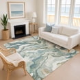 thumbnail image 1 of Addison Rugs Mayfield Premium Machine Washable Transitional Modern Teal Rectangle Rug, 10' x 14', 1 of 6