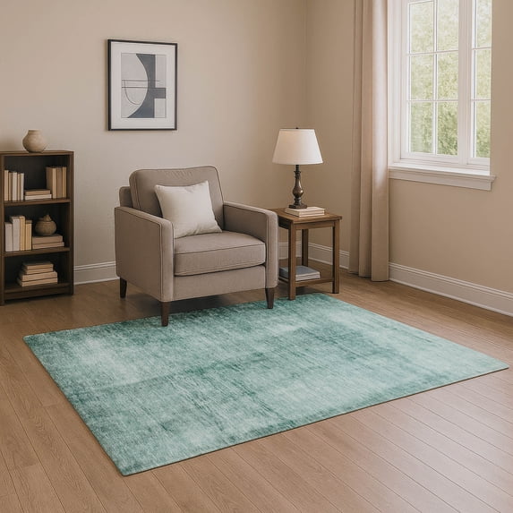 Addison Rugs Mayfield Premium Machine Washable Transitional Modern Teal Rectangle Rug, 8' x 10'