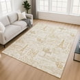 thumbnail image 1 of Addison Rugs Mayfield Premium Machine Washable Transitional Novelty Gold Rectangle Rug, 3' x 5', 1 of 6